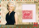 2011 TOPPS AMERICAN PIE Authentic United States Stamp Card Marilyn Monroe