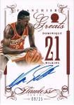 2013-14 PANINI FLAWLESS Franchise Greats Autographs Dominique Wilkins 15 ëŹ 