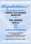 2014 Bowman Sterling Alex Jackson Prospect Auto Magenta Refractor/ݥˡŹ K