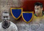 2014 FUTERA UNIQUE Pelé&Neymar Dual Jersey Card 27 Ź Sir Cry