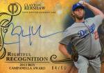 TOPPS 15 TRIBUTE Gold Refractor Autograph Card C.Kershaw 50 Ź SirCry