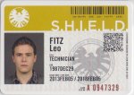 2015 RITTENHOUSE MARVEL AGENTS OF SHIELD SEASON 1 ID BADGE CARD Fitz Leo / Ź ͡