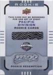 2015-16 UPPERDECK MVP PACIFIC DIVISION ROOKIE REDEMPTION / Ź SEAN