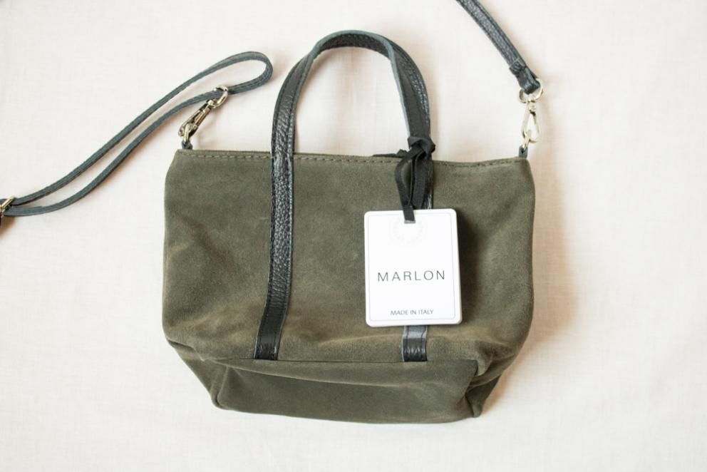 MARLON FIRENZE 2way EX.ミニトートバッグ スエード ダーク MARLON FIRENZE 2way EX.ミニトートバッグ スエード ダーク