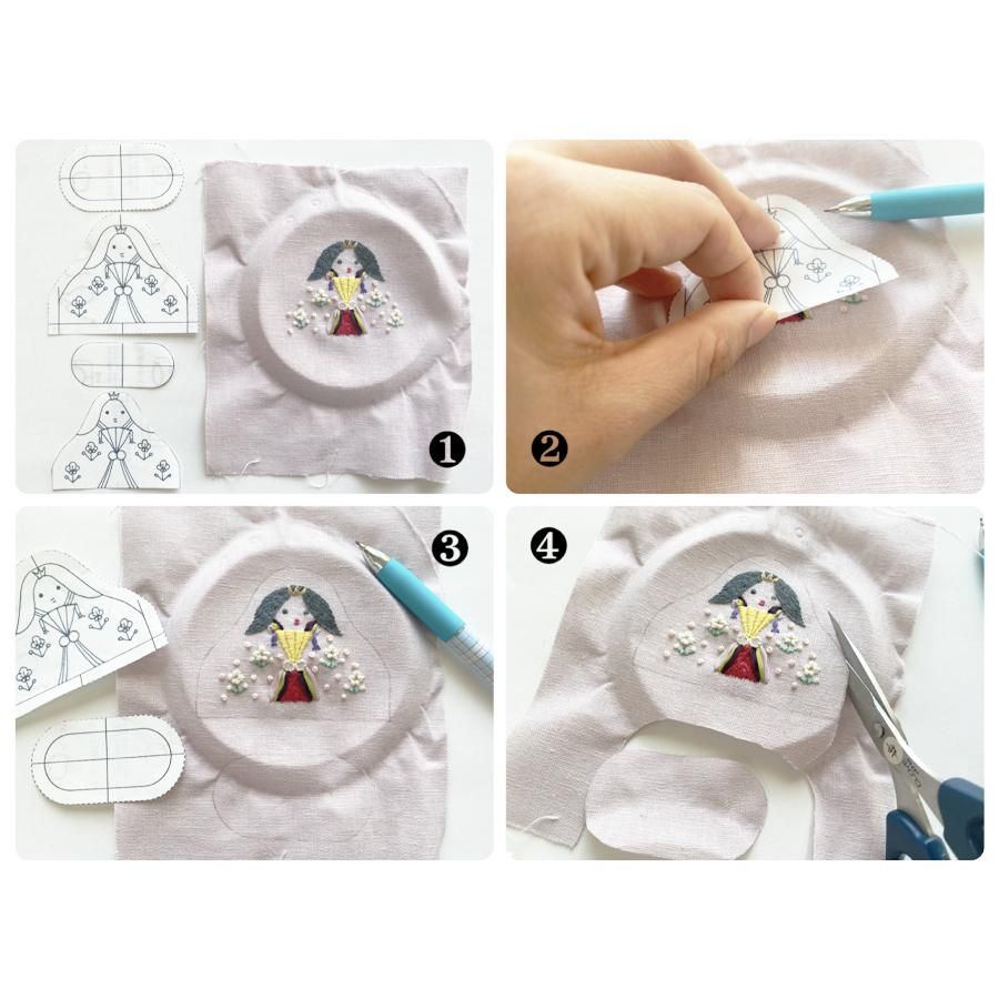 刺繍ぬいぐるみキットの通販 | おひなさま | クロヤギシロヤギ