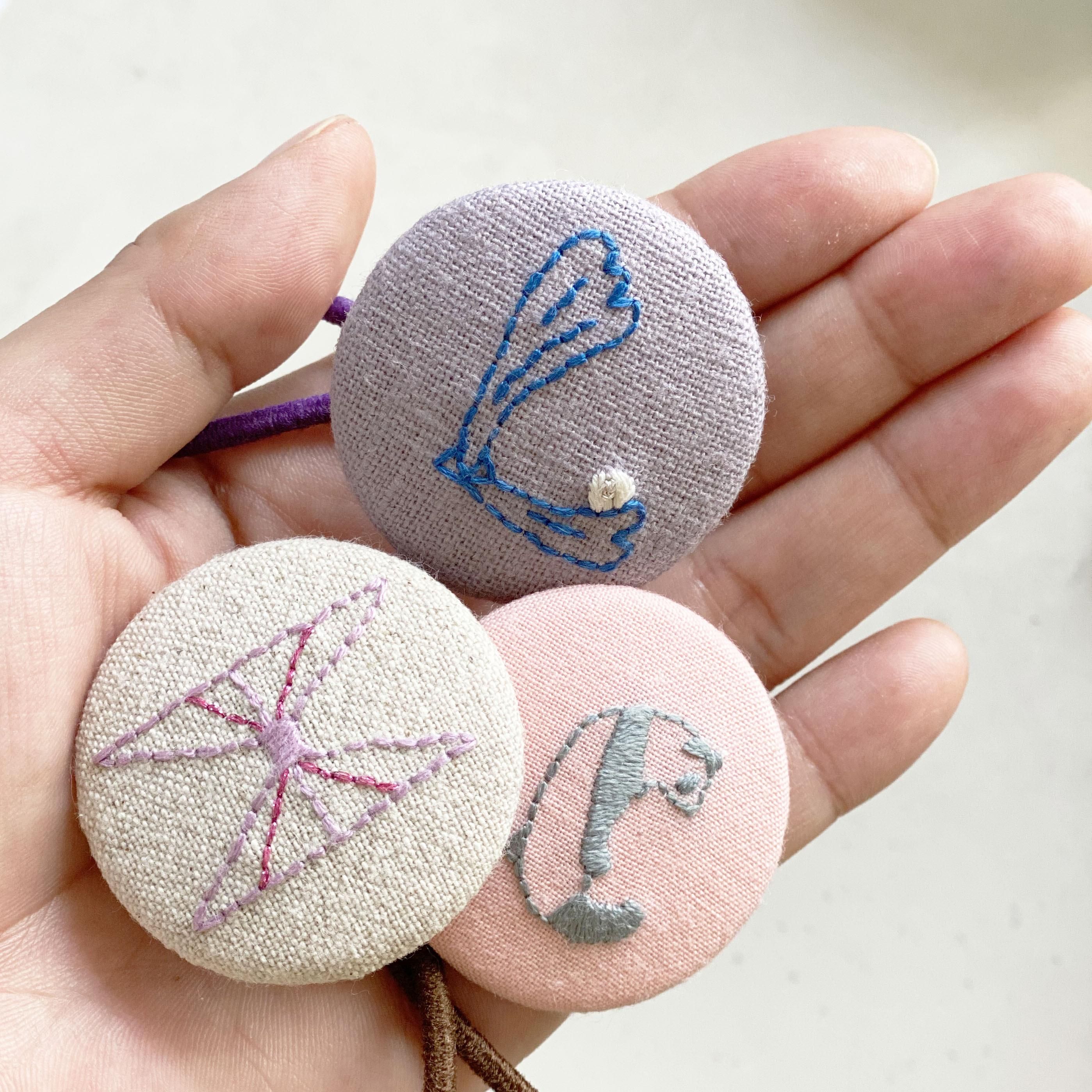 刺繍キットの通販 | 刺繍してヘアゴムを作ろう | クロヤギシロヤギ