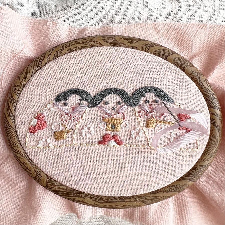 刺繍ぬいぐるみキットの通販 | 三人官女 | クロヤギシロヤギ