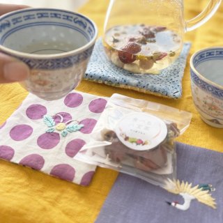 [9/3 材料つきオンライン]菊茶のためのコースターを作る。重陽の節句お支度レッスン