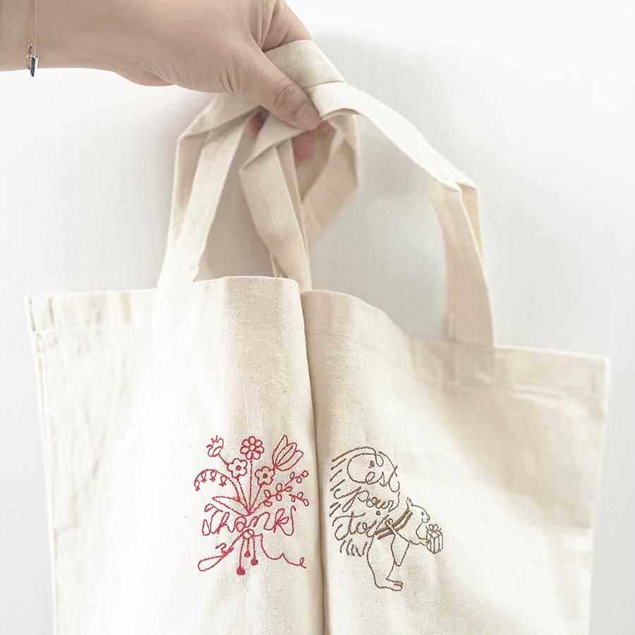 刺繍キットの通販 | トートバッグに刺繍をプラス | クロヤギシロヤギ