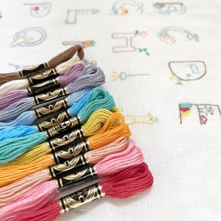 [基本の刺繍糸] 25番刺繍糸 12色セット