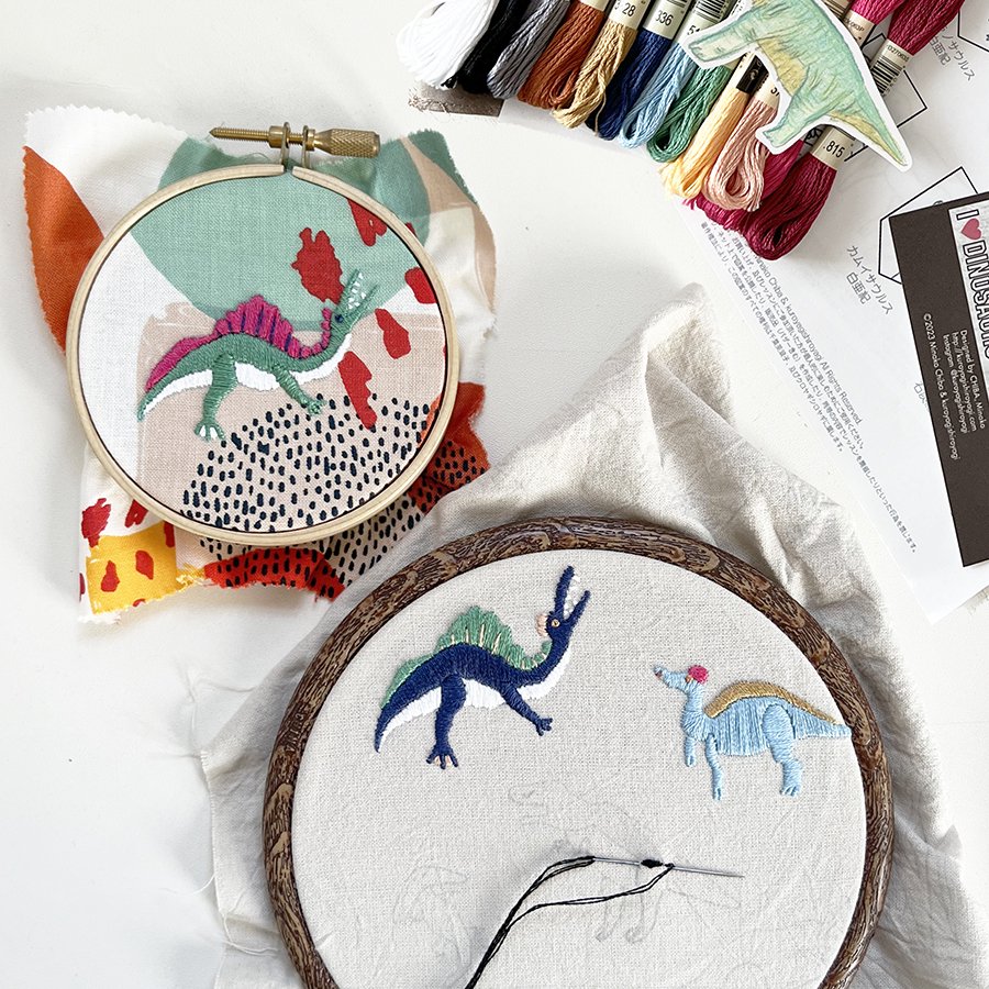 刺繍キットの通販 | 恐竜と古代生物の刺繍キット | クロヤギシロヤギ