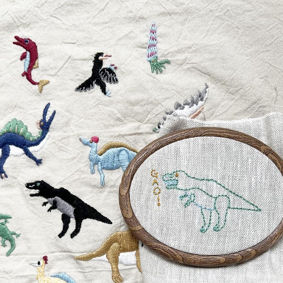 刺繍キットの通販 | 恐竜と古代生物の刺繍キット | クロヤギシロヤギ