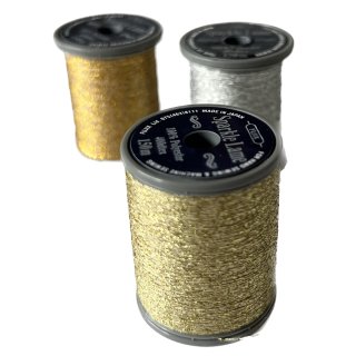 刺繍しやすいラメ糸 [Sparkle Lame]ゴールド/イエローゴールド/シルバー（スパークルラメ）150m