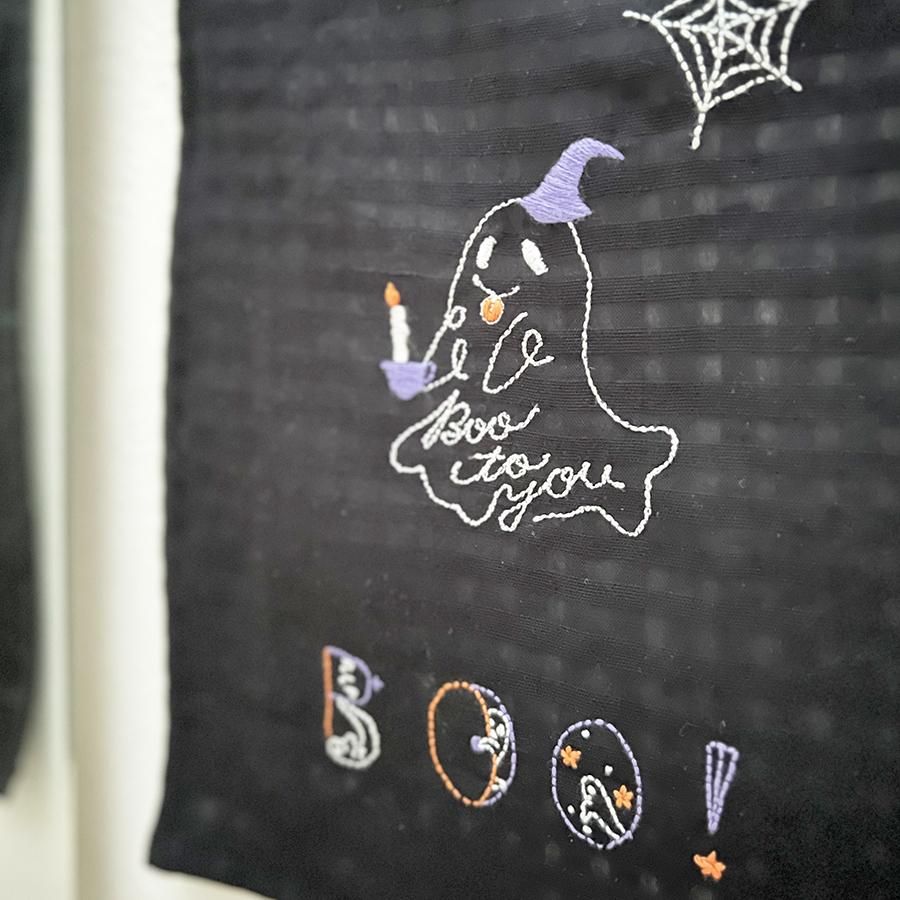 刺繍図案 | ハロウィンの小物刺繍 | クロヤギシロヤギ