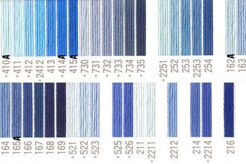 コスモ刺繍糸 25番 グリーン・青色系