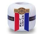オリムパス レース糸 金票 40番 白 50g