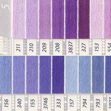 DMC 25番 刺繍糸 紫・青色系 DMC 25番 刺繍糸 紫・青色系