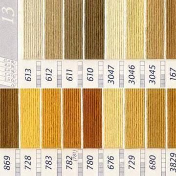 DMC 25番 刺繍糸 黄・橙色系 DMC 25番 刺繍糸 黄・橙色系
