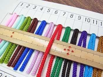 Kナイロン 江戸打ち紐 中 約3〜4mm Kナイロン 江戸打ち紐 中 約3〜4mm