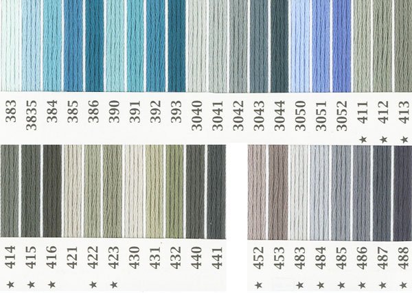 オリムパス刺繍糸 25番 青・水色系 2