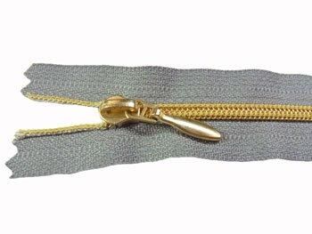 YKK 3C メタリオンファスナー 20cm col.577 グレー