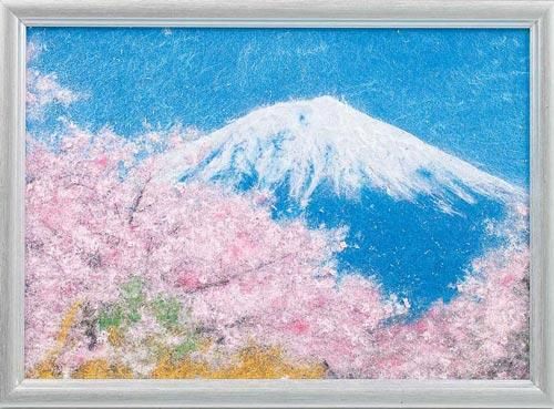 パナミ メタリックアート Ma 1 富士山 糸の貼り絵 通販 手芸用品 手芸の店 もりお