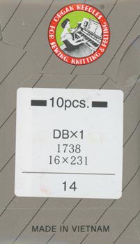 オルガンミシン針 DBx1 #14 中厚地用　職業用・工業用ミシン専用