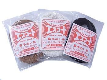 レザー用 麻手ぬい糸 エスコード 中細 20/3 30m カナガワ