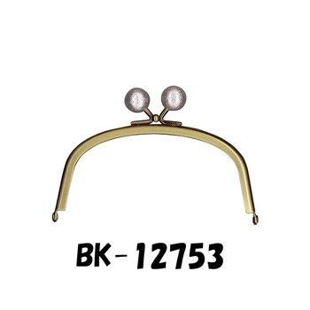 イナズマ 口金 BK-12753 AG くし型玉付小物がま口 口金