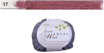 特価毛糸 リゾート純毛並太 col.17 濃ピンク ダルマ手編み糸