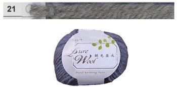 ■廃番■ 購入不可|特価毛糸 リゾート純毛並太 col.21 グレー ダルマ手編み糸