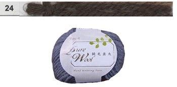 ■廃番■ 購入不可|特価毛糸 リゾート純毛並太 col.24 ダークブラウン ダルマ手編み糸