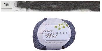 特価毛糸 リゾート純毛並太 col.15 ダークグレー ダルマ手編み糸