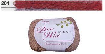 ■廃番■ 購入不可|特価毛糸 リゾート純毛極太 col.204 ワインレッド ダルマ毛糸