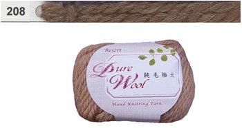 ■廃番■ 購入不可|特価毛糸 リゾート純毛極太 col.208 ブラウン ダルマ毛糸