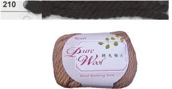 特価毛糸 リゾート純毛極太 col.210 ブラック ダルマ毛糸