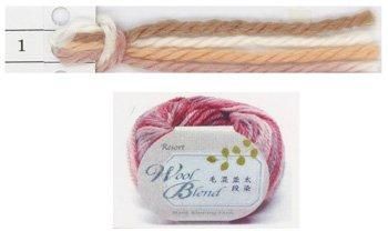■廃番■ 購入不可|特価毛糸 リゾート毛混並太 段染 col.1 ダルマ手編み糸