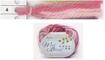 ■廃番■ 購入不可|特価毛糸 リゾート毛混並太 段染 col.4 ダルマ手編み糸