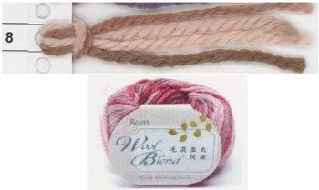 ■廃番■ 購入不可|特価毛糸 リゾート毛混並太 段染 col.8 ダルマ手編み糸