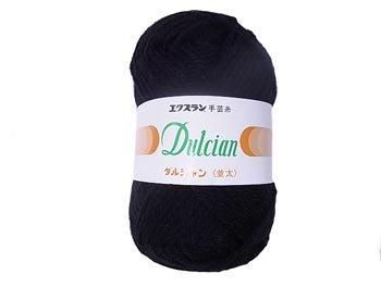【4979738258204】横田 ダルマ毛糸 ダルシャン 並太 col.20 黒