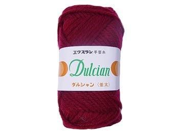 【4979738258372】横田 ダルマ毛糸 ダルシャン 並太 col.37 エンジ
