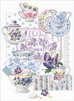 DMC クロスステッチキット CROCKERY AND VIOLETS BK769 通販｜手芸の店