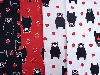 ■廃番■ 購入不可|2019年度 新柄 くまモン オックス生地 りんご柄