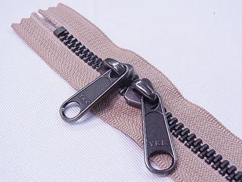 YKK メタルックス タフ 両開きファスナー アンティークシルバー YKK メタルックス タフ 両開きファスナー アンティークシルバー