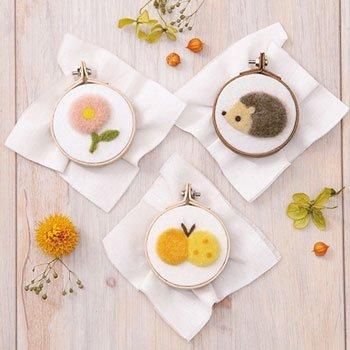 ハマナカ フェルト羊毛キット ちょう はりねずみ お花 H441 564 通販 フェルト手芸の店 もりお