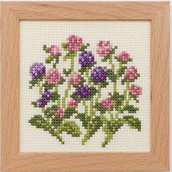 コスモ 刺繍キット 千日紅 No.885 フレーム付 クロスステッチ