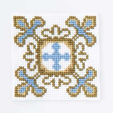 アテッサ新作モデル オリムパス 刺繍キット クロスステッチ コースター グレイス シューズ