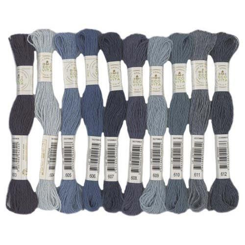 DMC Art.360 ECO VITA エコヴィータ ウールスレッド 約16mカセ col.603〜612