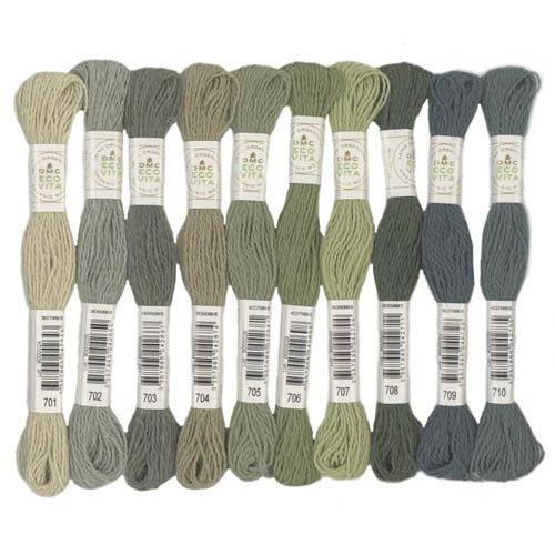 DMC Art.360 ECO VITA エコヴィータ ウールスレッド 約16mカセ col.701〜710