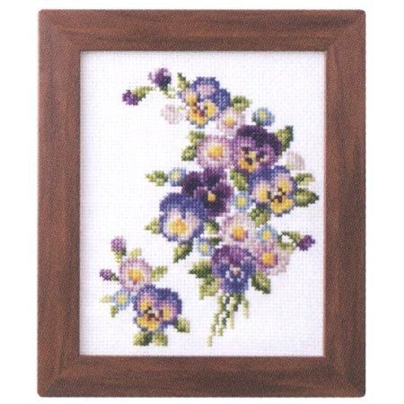 コスモ 刺繍キット パンジーとデイジー フレーム付 522202 通販